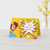Carte Divorcé Heureusement Modifiable (Fleur jaune)