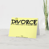 Carte Divorce plein d'esprit (Dos)