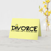 Carte Divorce plein d'esprit (Fleur jaune)