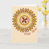 Carte Diwali (Fleur jaune)