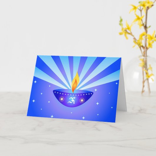 Carte Diwali (Fleur jaune)
