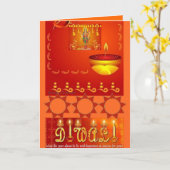 Carte diwali (Fleur jaune)