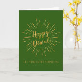 Carte Diwali en Gold Light Burst - Couleur personn (Fleur jaune)