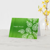 Carte Diwali Forest Green Paisleys (Fleur jaune)