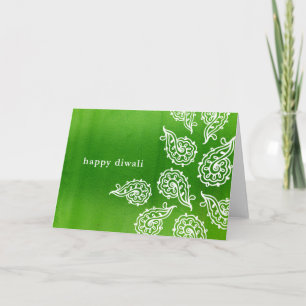Carte Diwali Forest Green Paisleys