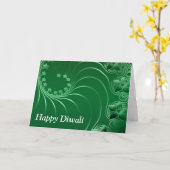 Carte Diwali heureux avec des rouleaux de fleur (Fleur jaune)