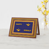 Carte Diwali Lampes & Étoiles (Fleur jaune)