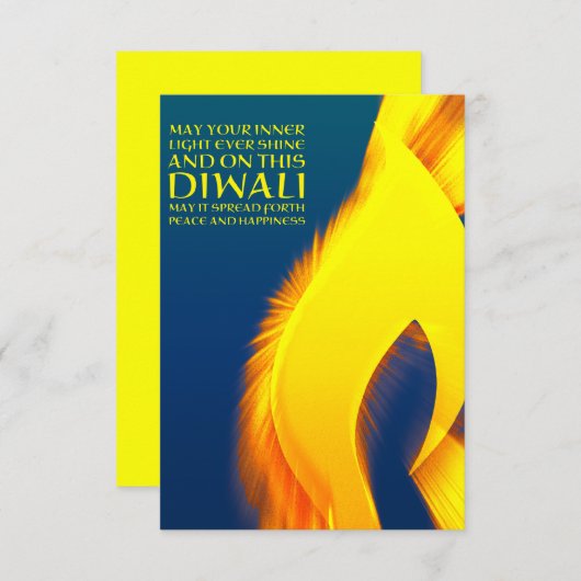 Carte diwali lumière intérieure inspirante éclatement (Devant / Derrière)