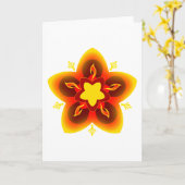 Carte diwali rangoli (Fleur jaune)