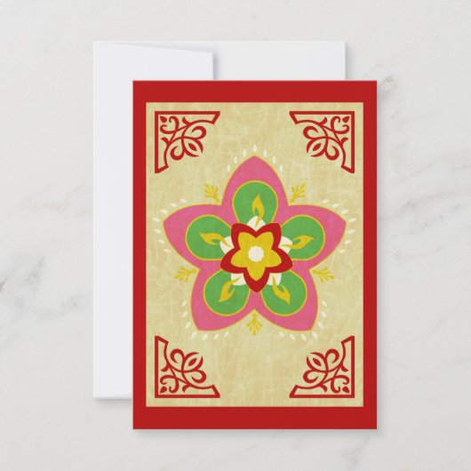 Carte diwali salutations rangoli (Devant)