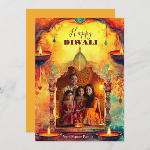 Carte Diwali Splendor jaune
