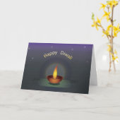 Carte Diwali Trois textes redu (Fleur jaune)