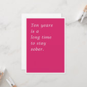 Carte Dix ans, c'est long (Devant/Arrière en situation)