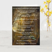 Carte Dix Commandements Indiens Amérindiens (Fleur jaune)