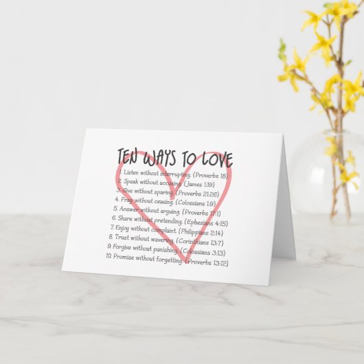 Carte Dix façons d'aimer (Fleur jaune)