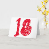 Carte Dix-huit, c'est un gros problème, un gros texte ro (Fleur jaune)