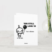 Carte Dix-huit Doodle Anniversaire Fête (Dos)