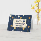 Carte Dix-huitième anniversaire de l'employé Ballons d'o (Fleur jaune)