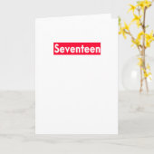 Carte dix-sept ans drôle 17e anniversaire (Fleur jaune)