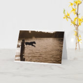 Carte Dixie sautant du dock (Fleur jaune)