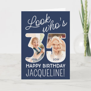 Carte DIY Couleurs • Regardez qui a 35 ans Joyeux Annive