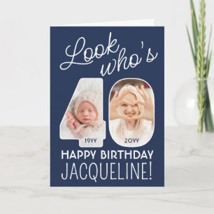 Carte DIY Couleurs • Regardez qui a 40 ans Joyeux Annive