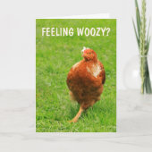 Carte Dizzy Woozy Poulet Se Bien (Devant)