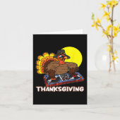Carte DJ Turquie Thanksgiving Day Cool Fall Dance Music (Fleur jaune)