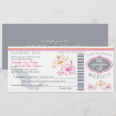 Carte d'Mariage d'embarquement au Mexique (Devant / Derrière)
