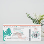 Carte d'Mariage d'embarquement au Mexique (Debout devant)