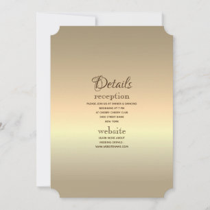 Carte d'Mariage Gold minimaliste Glam Elegant