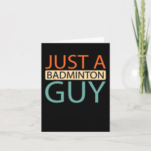 Carte Dminton Player Court - Navette Juste Un Homme De D