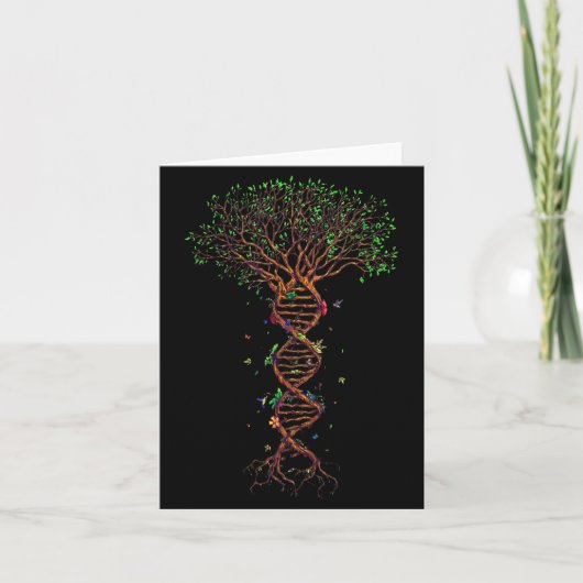 Carte Dna Tree Genetic Funny Earth Day Plant A Tree Life (Devant)