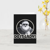 Carte Do It Lady It's Christmas Funny Holiday Festive  (Fleur jaune)
