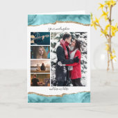 Carte do-it-yourself 5 anniversaire photo mariage marbre (Fleur jaune)