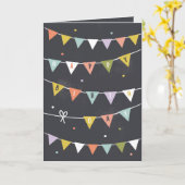 Carte do-it-yourself Rustic Chalkboard Birthday bunded (Fleur jaune)