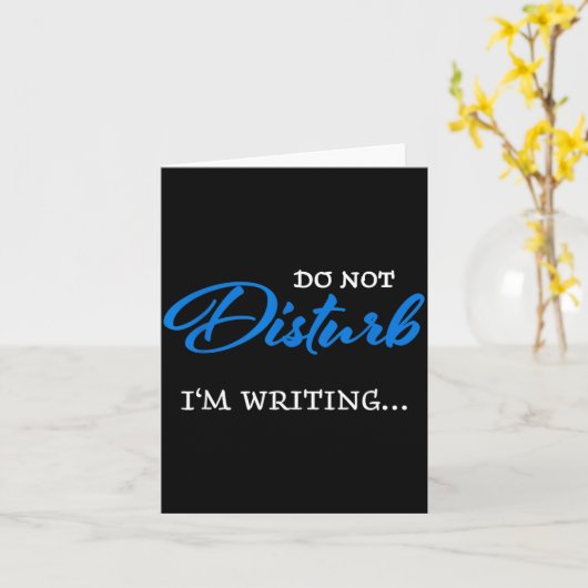 Carte Do Not Disturb - I'm Writing  (Fleur jaune)