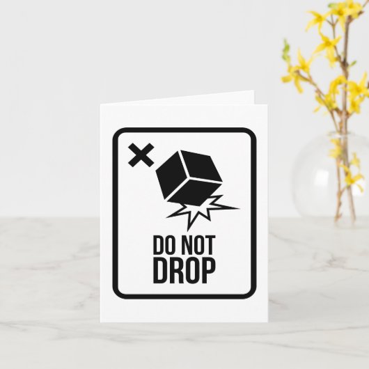 Carte Do not drop (Fleur jaune)