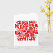 Carte Do Not Give Me A Cigarette Under Any Cirstances Fu (Fleur jaune)
