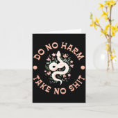 Carte Do Not Harm Take No Funny Sarcastic Quotes Sarcasm (Fleur jaune)