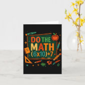 Carte Do The Math 67 Funny Equation Chalkboard School Ar (Fleur jaune)