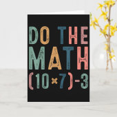 Carte Do The Math 67 Funny Six Seven Meme Teacher Women  (Fleur jaune)