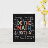 Carte Do The Math 67 Meme Funny Six Seven Math Teacher M (Fleur jaune)