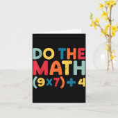 Carte Do The Math 67 Meme Funny Six Seven Sarcastic Math (Fleur jaune)