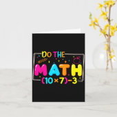 Carte Do The Math 67 Teacher Meme Funny (Fleur jaune)