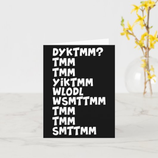 Carte Do You Know The Muffin Man Dyktmm Nostalgia Funny  (Fleur jaune)