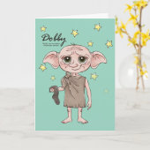 Carte Dobby aquarelle Personnage Art (Fleur jaune)