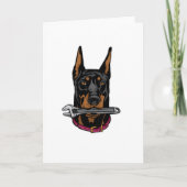 Carte Doberman avec clé anglaise (Devant)