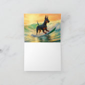 Carte Doberman Beach Surf Peinture (Intérieur)