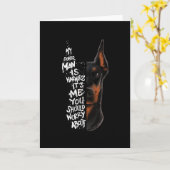 Carte Doberman Chien Dit Un Cadeau Sans Dommage (Fleur jaune)